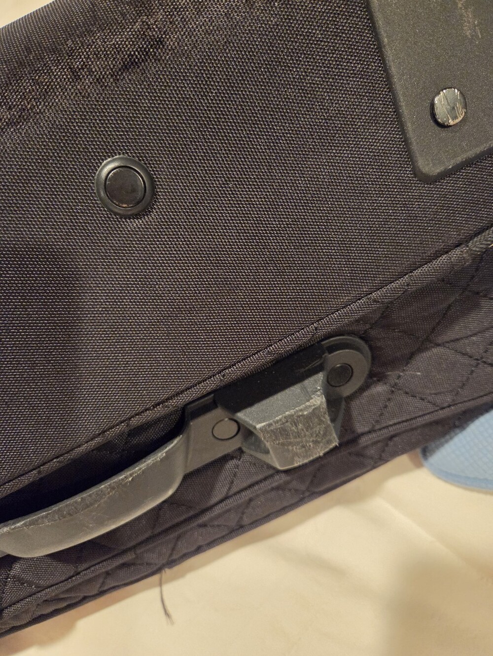Quilted Black Travel Rolling Tote - Women's Carry-On. Very light use. - Picture 14 of 14